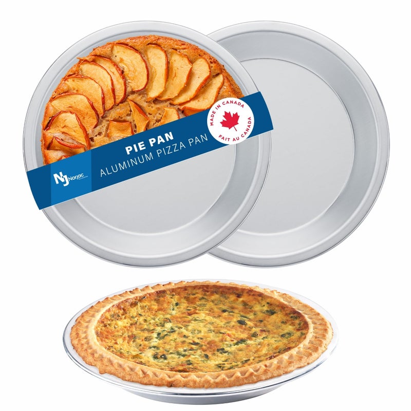Norjac Pie Pan 10 inch  3 Pack  100% Pure Aluminum  Sturdy  Rust Free  Made in Canada. - Image 1